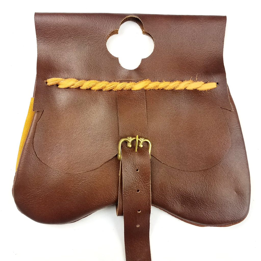 Dordrecht Leather Medieval Belt Pouch - LARP belt pouch, medieval girdle purse, historical reenactment leather, middle ages belt pouch, Renaissance belt pouch, SCA belt pouch, LARP belt pouch, cosplay belt pouch