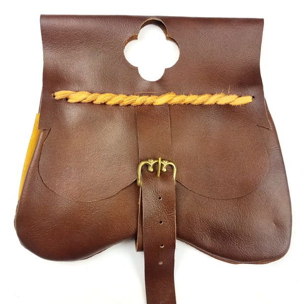 Dordrecht Leather Medieval Belt Pouch - LARP belt pouch, medieval girdle purse, historical reenactment leather, middle ages belt pouch, Renaissance belt pouch, SCA belt pouch, LARP belt pouch, cosplay belt pouch