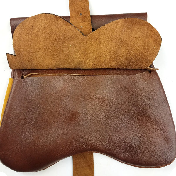 Dordrecht Leather Medieval Belt Pouch - LARP belt pouch, medieval girdle purse, historical reenactment leather, middle ages belt pouch, Renaissance belt pouch, SCA belt pouch, LARP belt pouch, cosplay belt pouch