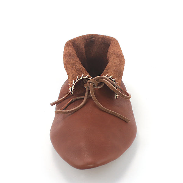 Haithabu Viking Turn Shoes - Viking age shoes, Saxon shoes, turn shoes, historically accurate Viking footwear, reenactment shoes, historical Viking shoes, Norse shoes, viking leather shoes, viking triangle shoes, above ankle viking shoe