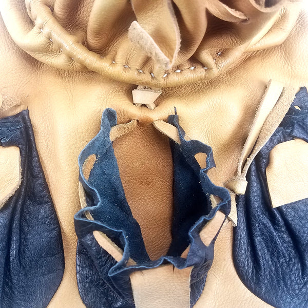 The Medieval Hawking Bag is large hunting leather belt pouch fashionable to wear the pouch when not hunting