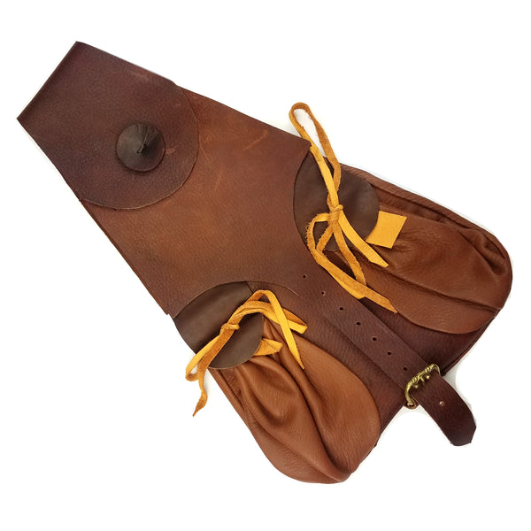 Soldier's Leather Belt Pouch Renaissance -historically accurate belt pouch or satchel to use Historical reenactment, middle ages costumes, Renaissance fair, SCA event, LARP, or medieval soldier cosplay