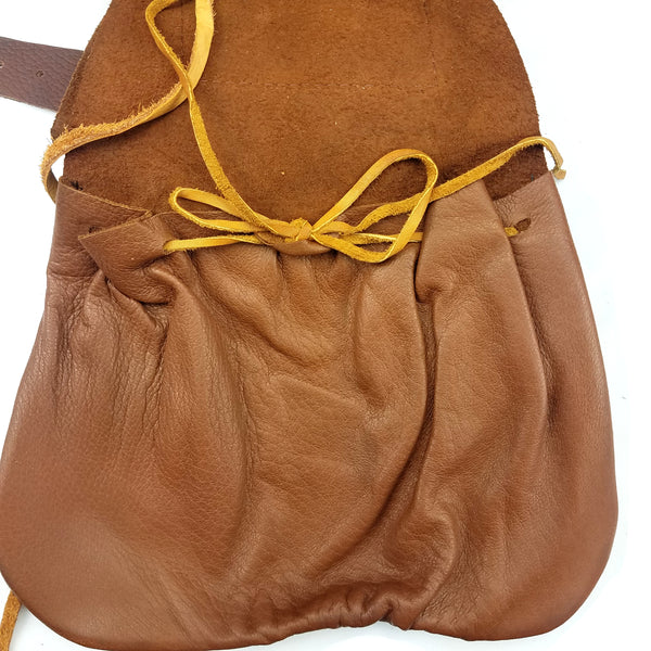 Soldier's Leather Belt Pouch Renaissance -historically accurate belt pouch or satchel to use Historical reenactment, middle ages costumes, Renaissance fair, SCA event, LARP, or medieval soldier cosplay