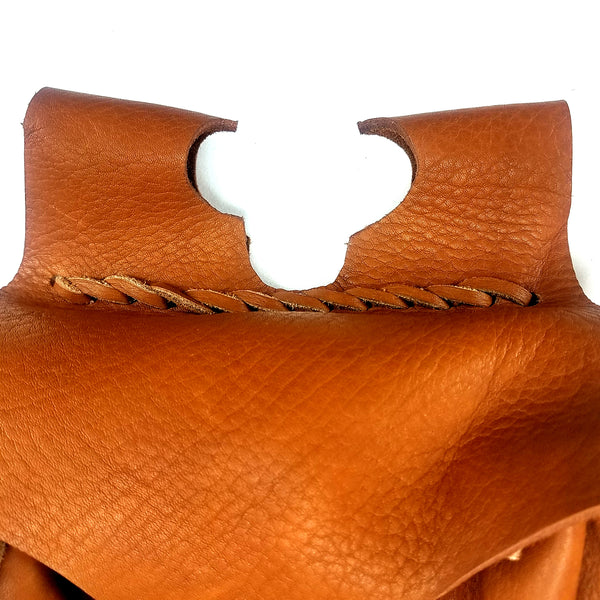 Campaign Leather Renaissance Belt Pouch - historical closure view and large to hold any smartphone