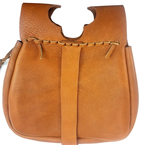 Campaign Leather Renaissance Belt Pouch - brown back view good lots of room and large to hold any smartphone