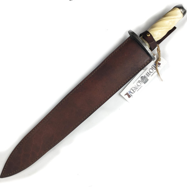 Medieval Short Sword Large Dagger Damascus Steel #60A