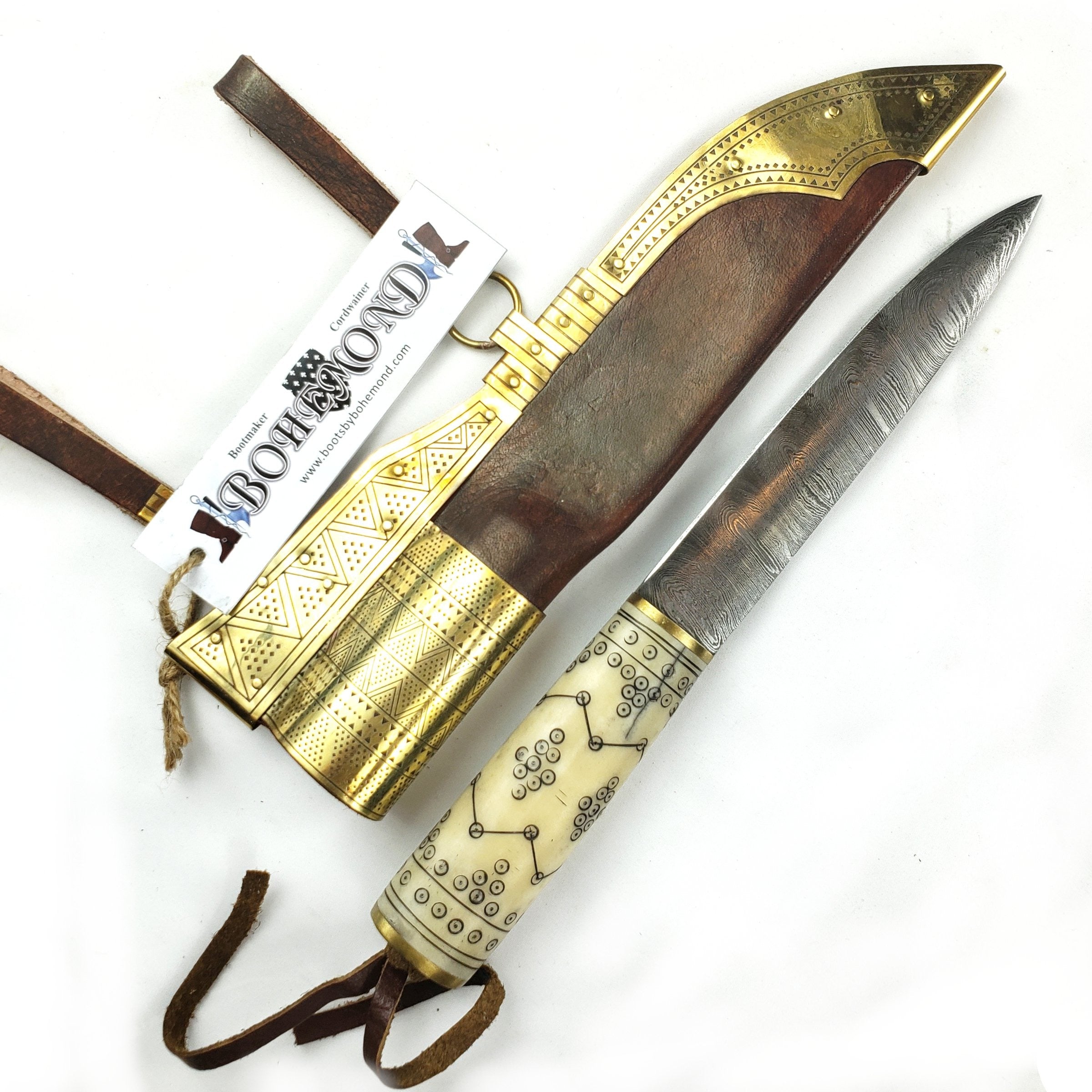 Seax50BDamascusbladewithengrav