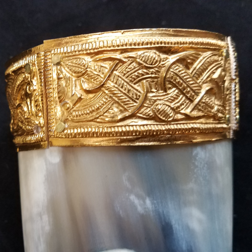 Horn Anglo Saxon Siegfied Themed Drinking Horn, Horn 8-17